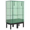 vidaXL Повдигнато легло с оранжерия калъф, ратанов вид, 80x40x140 см