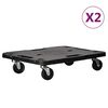 vidaXL Транспортни колички 2 бр черни 58x38x12 см полипропилен