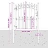 vidaXL Оградна врата с шипове Сив 125 x 100 см