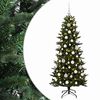 vidaXL Изкуствена коледна елха с топки 180 см 300 LED светодиода