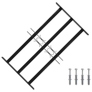 vidaXL Сигурност за прозорец 75.5 x 45 см Поцинкована стомана