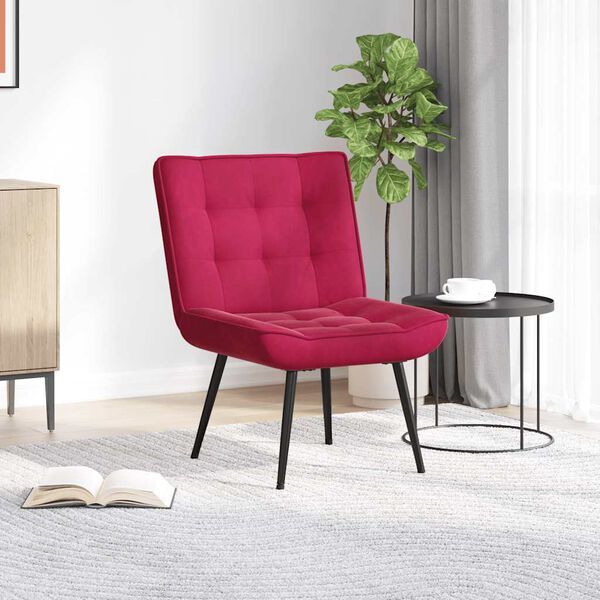 vidaXL Релаксиращ стол Винено червено 64x74x84 cm кадифе