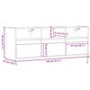 vidaXL Стенен ТВ шкаф с LED осветление, бял, 130x31x45 см