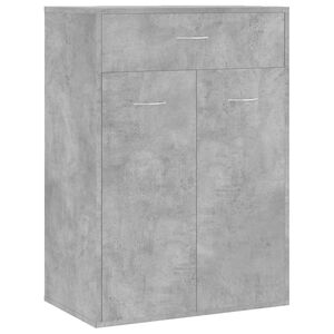 vidaXL Шкаф за обувки, бетонно сив, 60x35x84 см, инженерно дърво