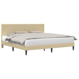 vidaXL Рамка за легло Светлозелено сиво 180 x 200 cm Кордюрова тъкан