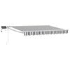 vidaXL Ръчен изтеглящ сенник с LED светлини 3,5 x 2,5 m