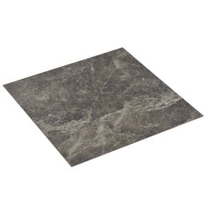 vidaXL Дъски за под 55 pcs Черен 5,11 м&sup2; ПВЦ