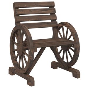 vidaXL Градински стол 58x58x78,5 см масивно чамово дърво