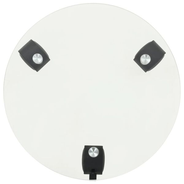 vidaXL Стойки за саксии с колела 4 бр 28 см закалено стъкло кръгли