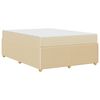 vidaXL Рамка за легло с матрак Крем 160 x 200 cm текстил