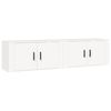 vidaXL ТВ шкафове със стенен монтаж, 2 бр, бели, 80x34,5x40 см