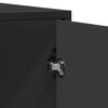 vidaXL Сайдборд, черен, 92x35x76 см, инженерно дърво