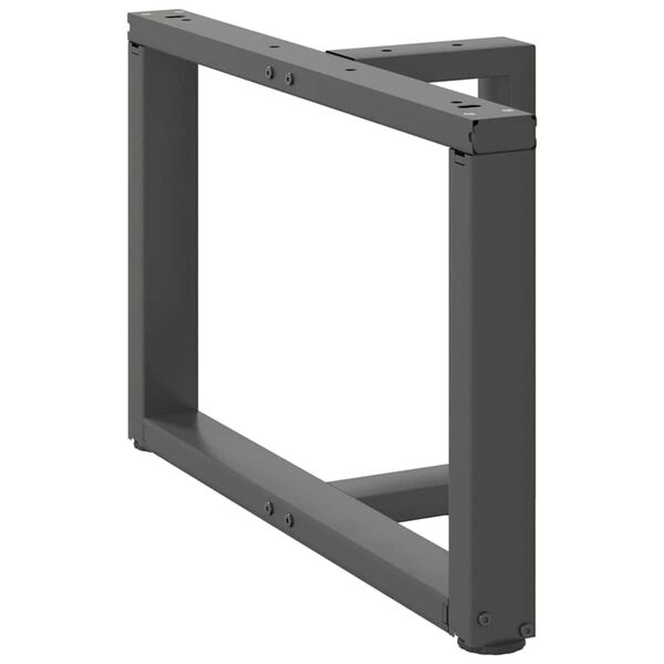 vidaXL Крака за масичка за кафе, Т-образни, 2 бр., антрацит, 60x25x(42-43) см, стомана