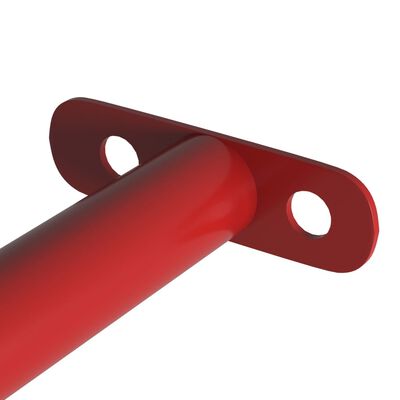 vidaXL Лост за упражнения, 125 см, стомана, червен