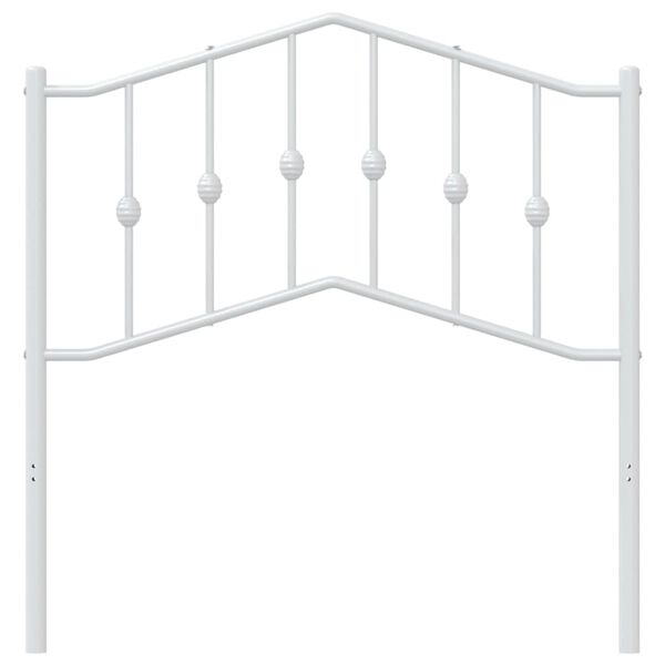 vidaXL Метална резервна табла за легло, бяла, 90 см