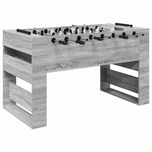 vidaXL Маса за фуутбол Сиво Сонома 146,5 x 74 x 85 см