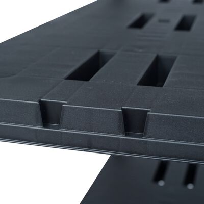 vidaXL Стелаж за съхранение, черен, 220 кг, 90x40x138 см, пластмаса
