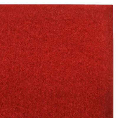 Червен vidaXL дебел килим с тежест от 400 гр/м², 1 х 20 метра