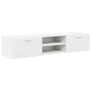 vidaXL Дървен шкаф 150 x 39 x 30 см Бяло Инженерна дървесина