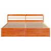 vidaXL Рамка за легло с табла, восъчнокафяв, 200x200 см, бор масив