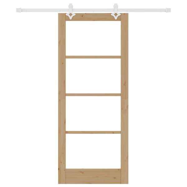 vidaXL Преплъзваща се врата Естествен 83 x 202 см