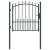 vidaXL Оградна врата с шипове EMMEN 104 x 97 cm С ключалка