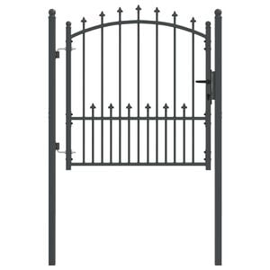 vidaXL Оградна врата с шипове EMMEN 104 x 97 cm С ключалка