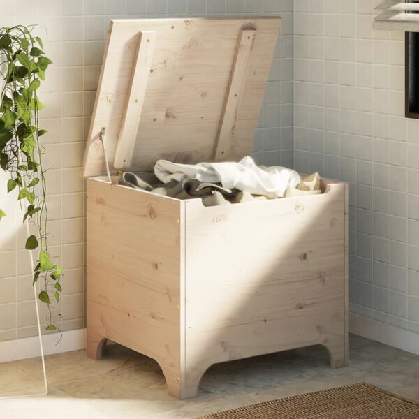 vidaXL Сандък за съхранение с капак RANA, 60x49x54 см, бор масив