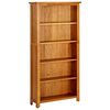 vidaXL Библиотека с 5 рафта, 70x22x140 см, дъбов масив