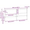 vidaXL Облегалка за глава Друг Кафяво 200 cm Борово дърво масив