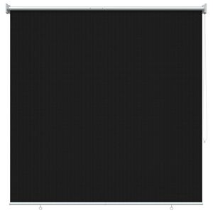 vidaXL Външна ролетна щора с блокировка на UV 90% Черно 140 x 140 cm