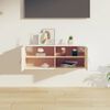vidaXL Стенен шкаф, бял, 80x30x30 см, борово дърво масив