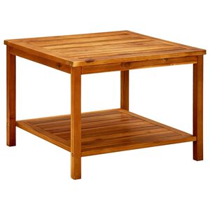 vidaXL Маса за кафе, 60x60x45 см, акациево дърво масив