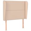 vidaXL Горна табла с уши, капучино, 83x23x118/128 см, изкуствена кожа