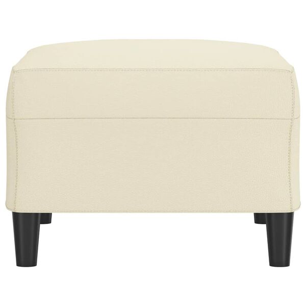 vidaXL Табуретка, кремава, 70x55x41 см, изкуствена кожа