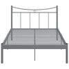 vidaXL Рамка за легло, сива, метал, 120x200 cм