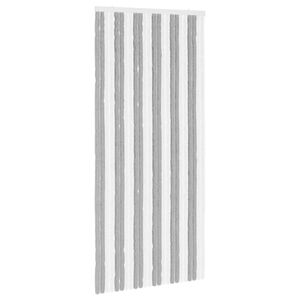vidaXL Мрежа против насекоми Шенил Сив и бял 100 x 220 cm 100% ПП