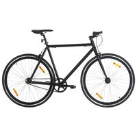 vidaXL Велосипед с фиксирана предавка, черен, 700c, 51 см