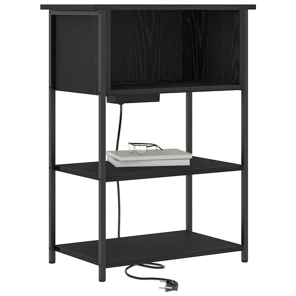 vidaXL Нощен шкаф Черния дъб 55 x 31 x 76 см Инженерно дърво