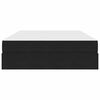 vidaXL Легло с място за съхранение и матрак Черно 140 x 190 cm Кадифе