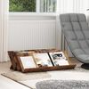 vidaXL Етажерка за списания с рафт Старо дърво 90 x 53 x 28,5 см
