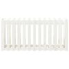 vidaXL Градинска леха с дизайн на ограда бяла 150x50x50 см бор масив