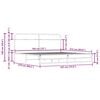 vidaXL Метална рамка за легло, без матрак, опушен дъб, 183x213 см