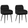 vidaXL Обедени столове 2 pcs Кадифе Черно 59 x 59,5 x 90 см