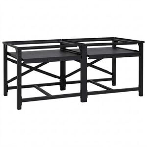 vidaXL Педестал за пералня 2 pcs Черен 120 x 56 x 52 см Стомана