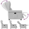 vidaXL Recliner Chair Cloud Grey Fabric