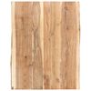 vidaXL Плот за маса, акациево дърво масив, 80x(50-60)x3,8 cм