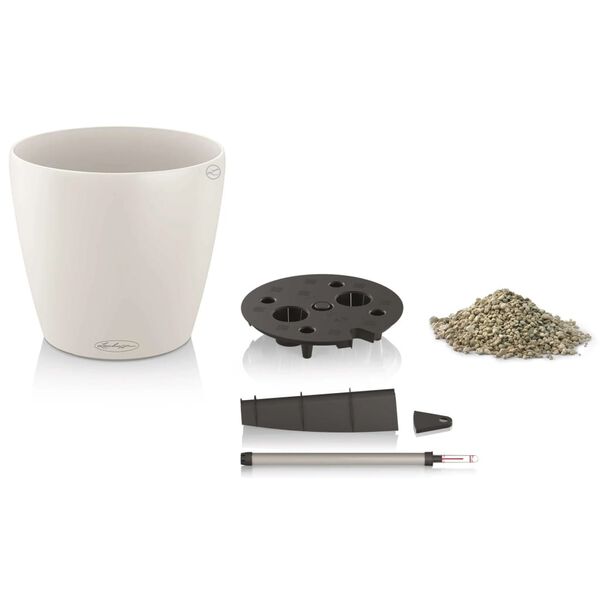 LECHUZA Плантер Cubico Color 35 ALL-IN-ONE, бял, 13210