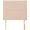 vidaXL Табла за легло, цвят капучино, 90x5x118/128 см, изкуствена кожа