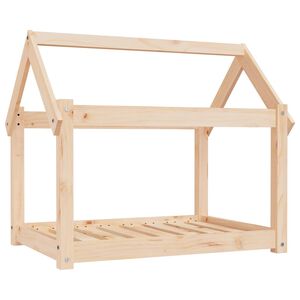 vidaXL Кучешко легло, 81x60x70 см, борова дървесина масив